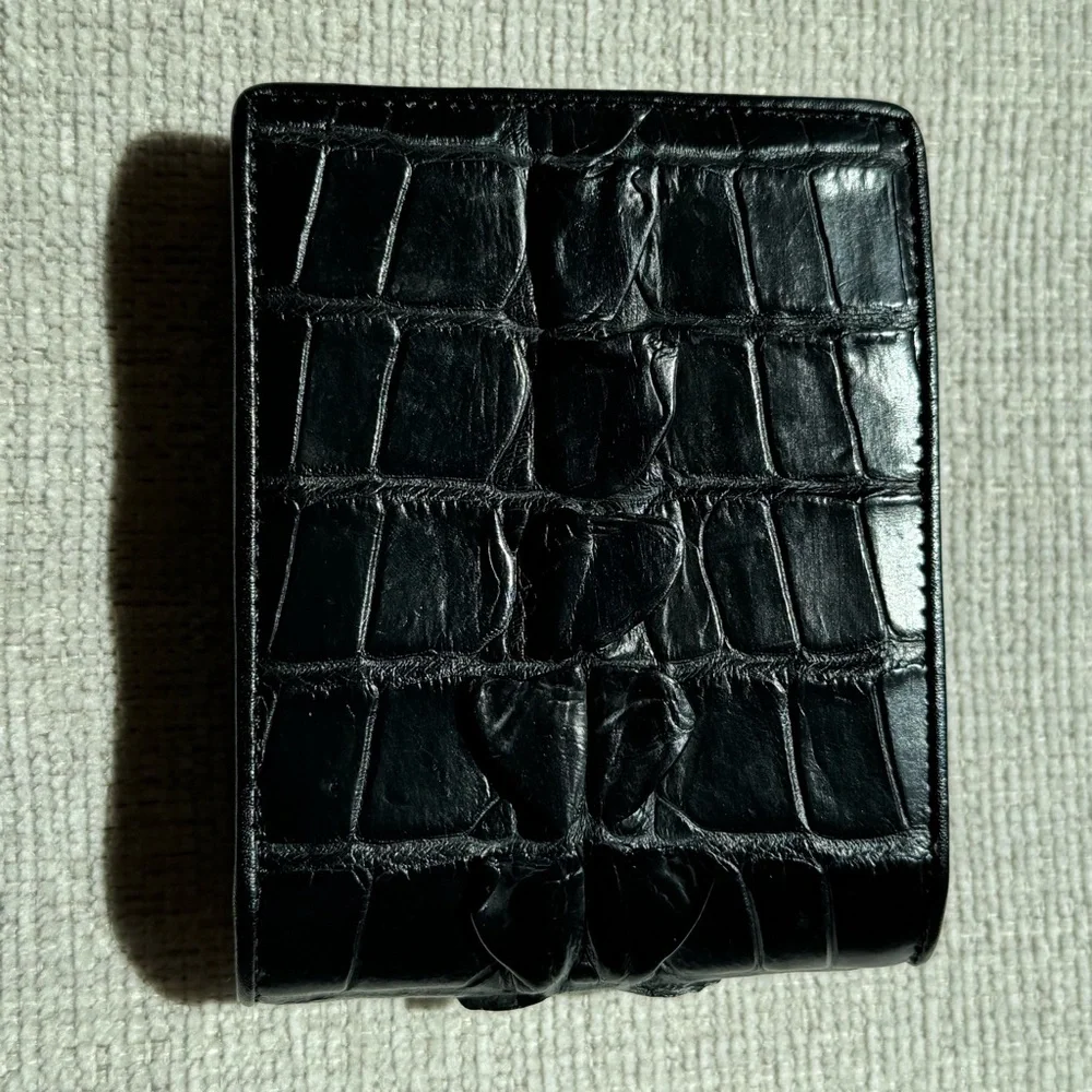Bi-Fold Authentic Crocodile Leather Wallet 1D
